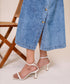 Women's Pret Denim Solid Blue A-Line Shirt